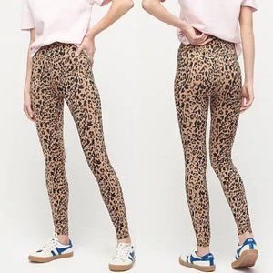 J. Crew 7/8 High-rise Leggings in Leopard Small